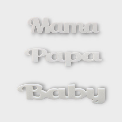 🤍Set „Eltern“ – Steck-Elemente Mama • Papa • Baby für den 167 Moments Bilderrahmen