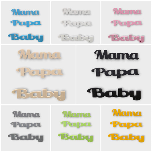 🤍Set „Eltern“ – Steck-Elemente Mama • Papa • Baby für den 167 Moments Bilderrahmen