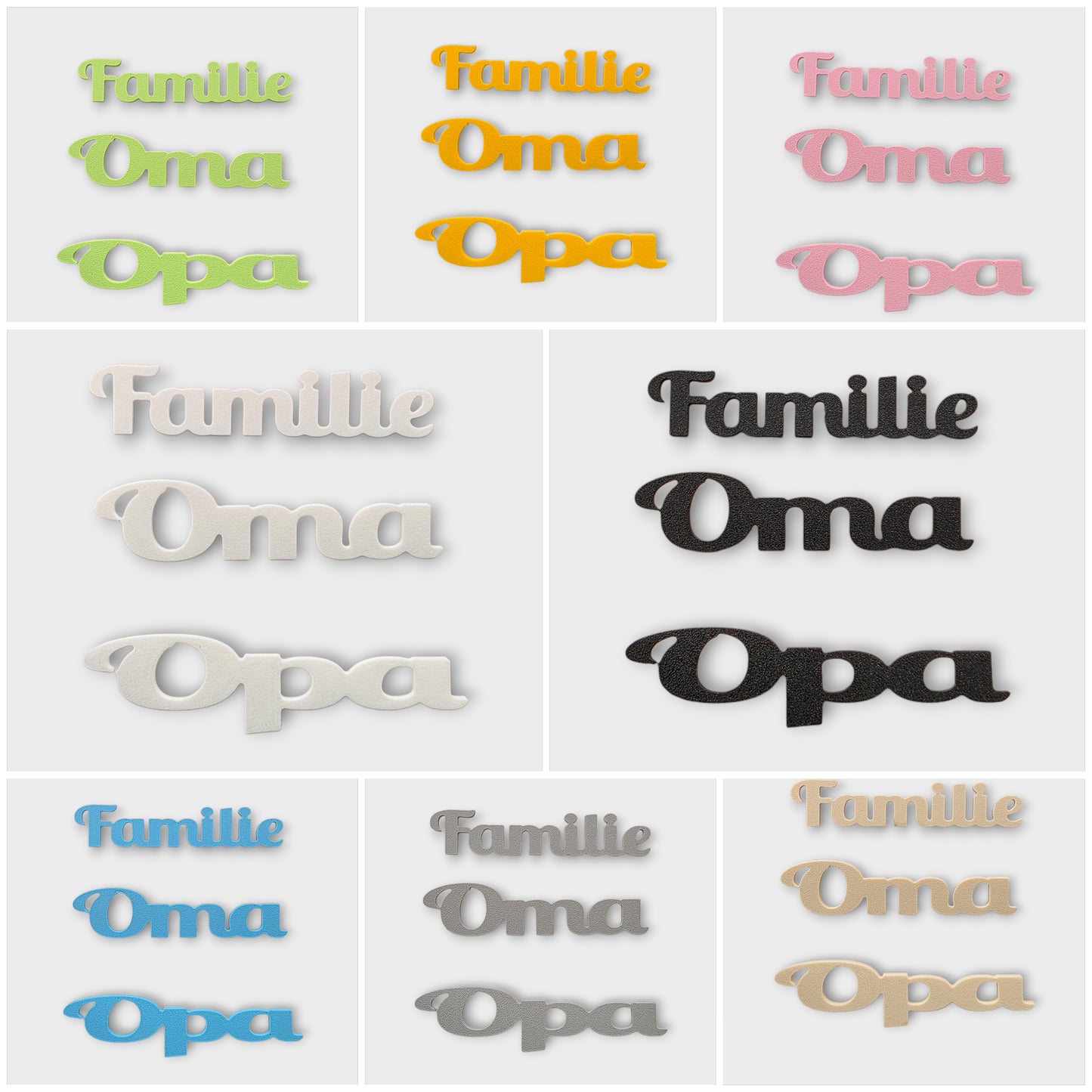 🧡 Set „Familie“ – 167 Moments Steck-Elemente (Oma | Opa | Familie)